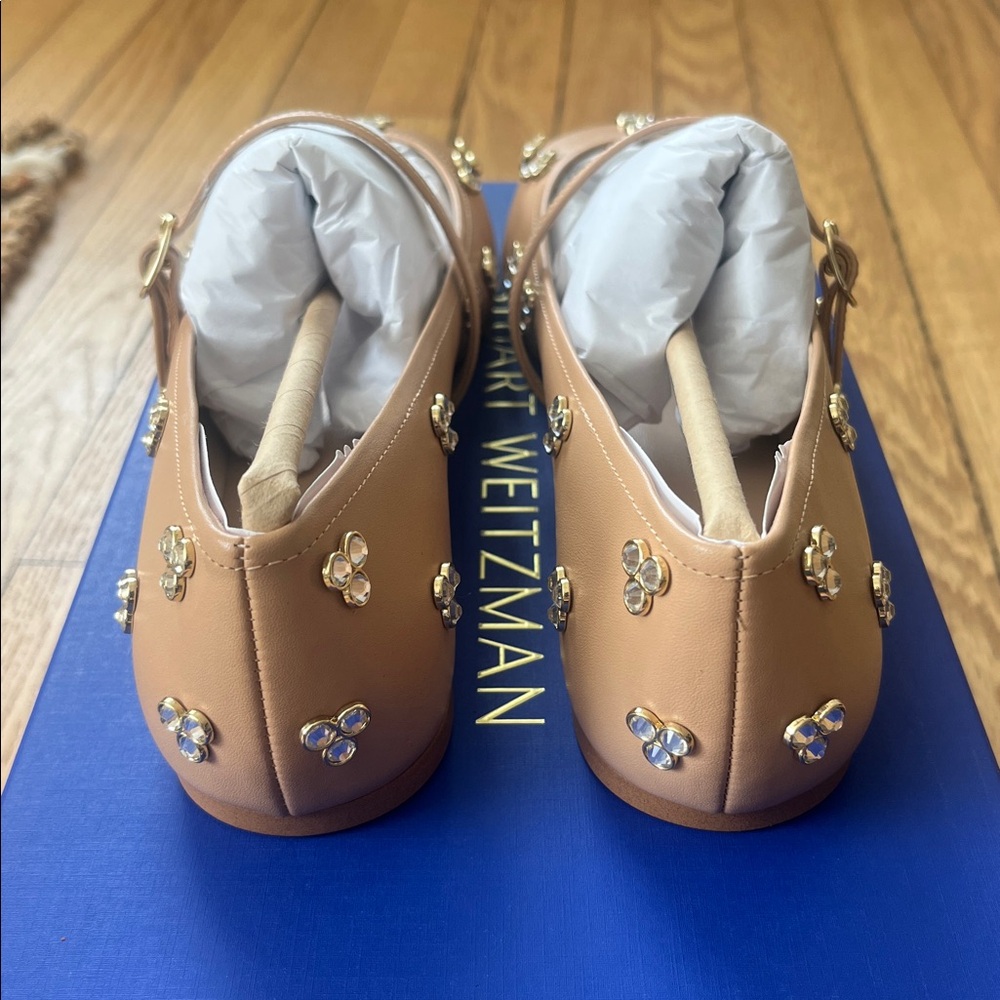 ‼️LIMITED TIME SALE ‼️Stuart weitzman Tammy crystal flats - new with box - Picture 6 of 7